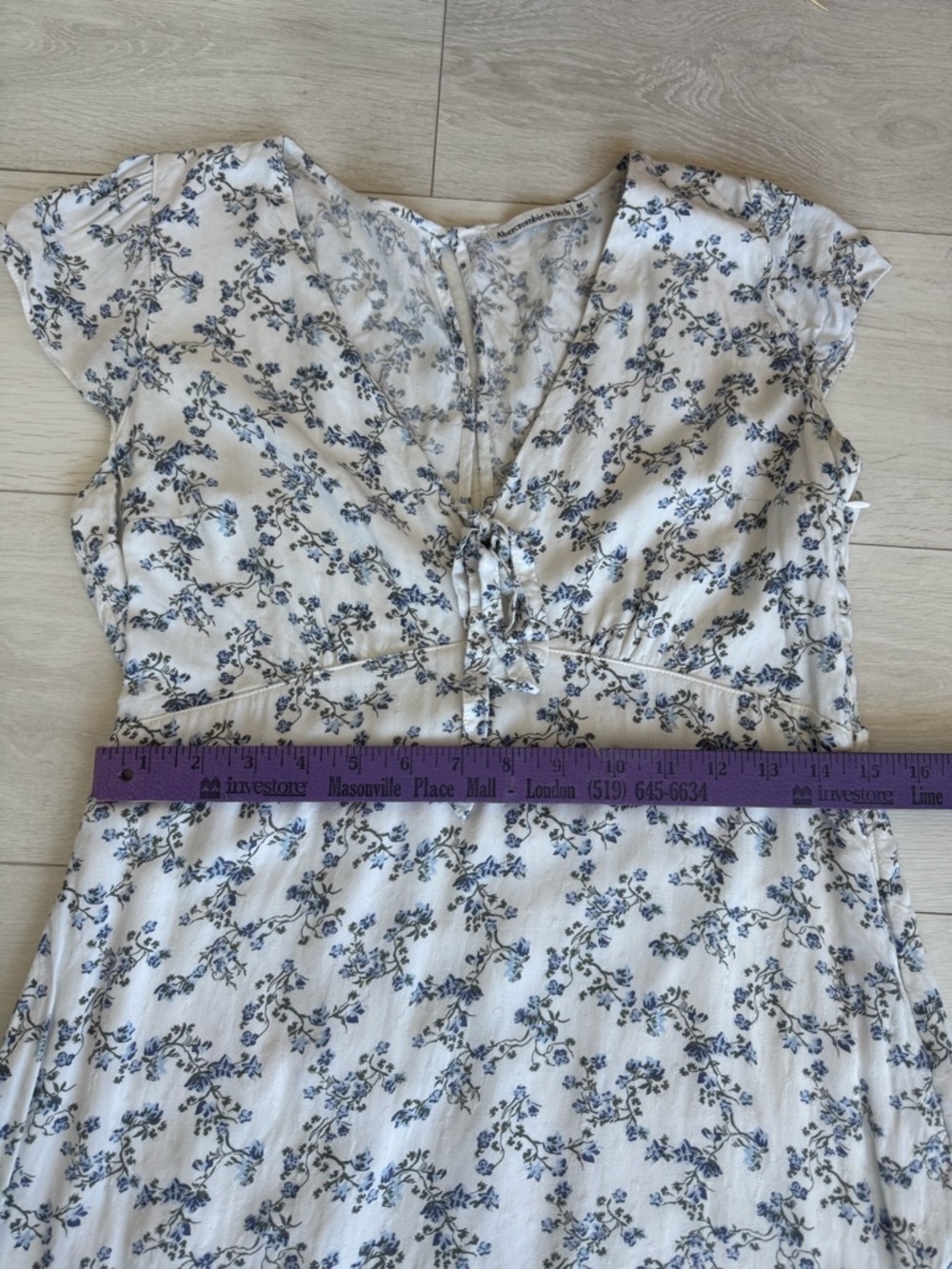 Abercrombie & Fitch Ditsy Floral Cap Sleeve Mini Lined Dress w Pockets Size M - Picture 8 of 12